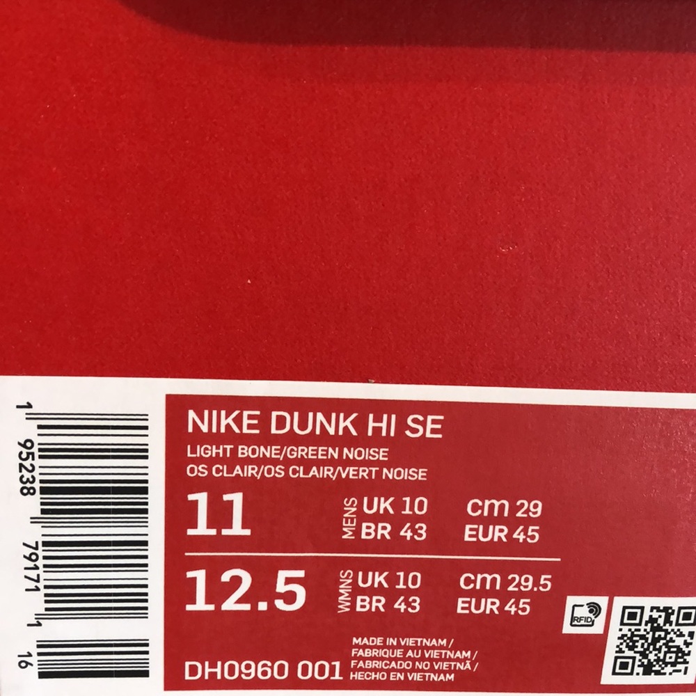 NIKE DUNK HI SE SNEAKERS - Picture 10 of 10